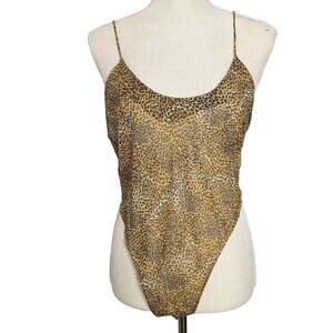 Vintage Sheer Leopard Print Bodysuit